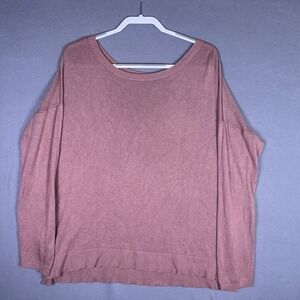 Lululemon Sweater Women's Size Large Pink‎ Cashmere Blend Pullover Stretch Knit